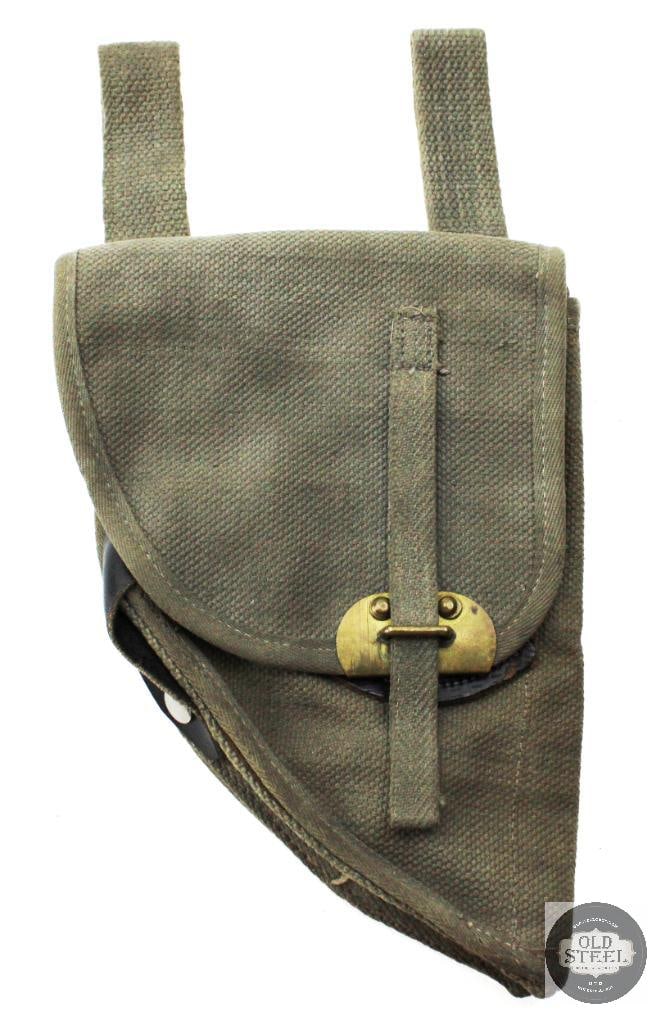 Original Belgian Hi Power Canvas Holster FN: Original Belgian Hi Power Canvas Holster FN THIS ITEM IS AS PICTURED WITH NO FURTHER ATTACHMENTS. ALL SALES ARE FINAL. PLEASE REFER TO THE AUCTION DES