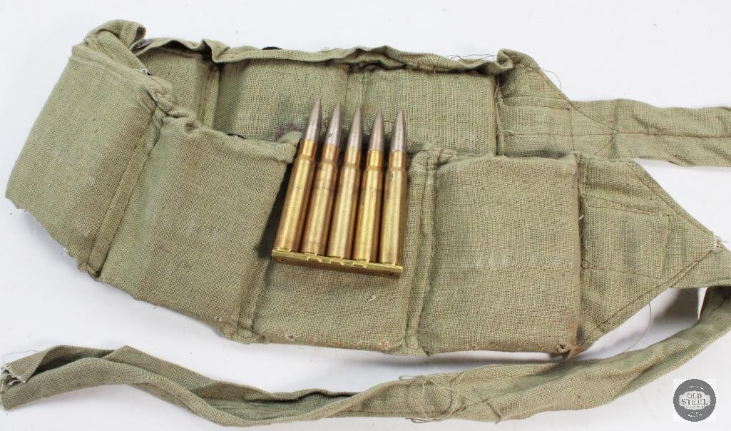 140 Rounds - 2 Bandoliers of Turkish 8mm Mauser Ammo W/ Stripper Clips: 140 Rounds - 2 Bandoliers of Turkish 8mm Mauser Ammo W/ Stripper Clips THIS ITEM IS AS PICTURED WITH NO FURTHER ATTACHMENTS. ALL SALES ARE FINAL. PLEASE REFER TO THE AUCTION DESCRIPTION,