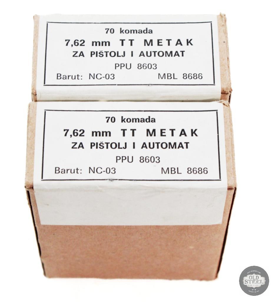 140 Rounds - PPU 7.62x25 Tokarev PPU Ammo: 140 Rounds - PPU 7.62x25 Tokarev PPU Ammo THIS ITEM IS AS PICTURED WITH NO FURTHER ATTACHMENTS. ALL SALES ARE FINAL. PLEASE REFER TO THE AUCTION DESCRIPTION, LOT #1 DESCRIPTION AND