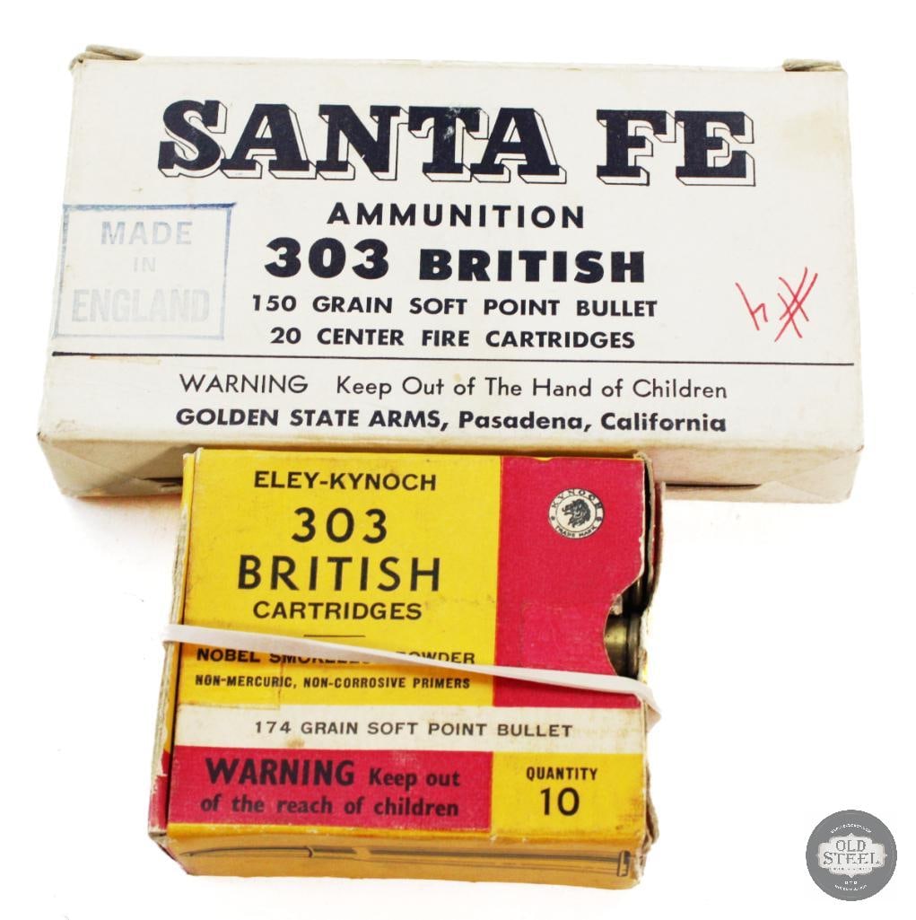 30 Rounds - Vintage 303 British Ammo: 30 Rounds - Vintage 303 British Ammo THIS ITEM IS AS PICTURED WITH NO FURTHER ATTACHMENTS. ALL SALES ARE FINAL. PLEASE REFER TO THE AUCTION DESCRIPTIO