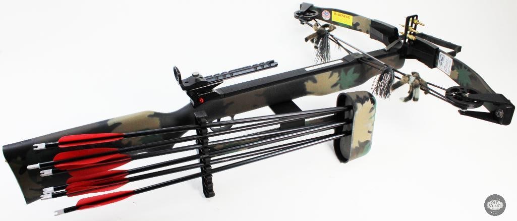 PSE 150 LB Draw Weight Crossbow Kit W/ Arrows, Transport Bag, Glove, Leupold Scope, & Extras - 2