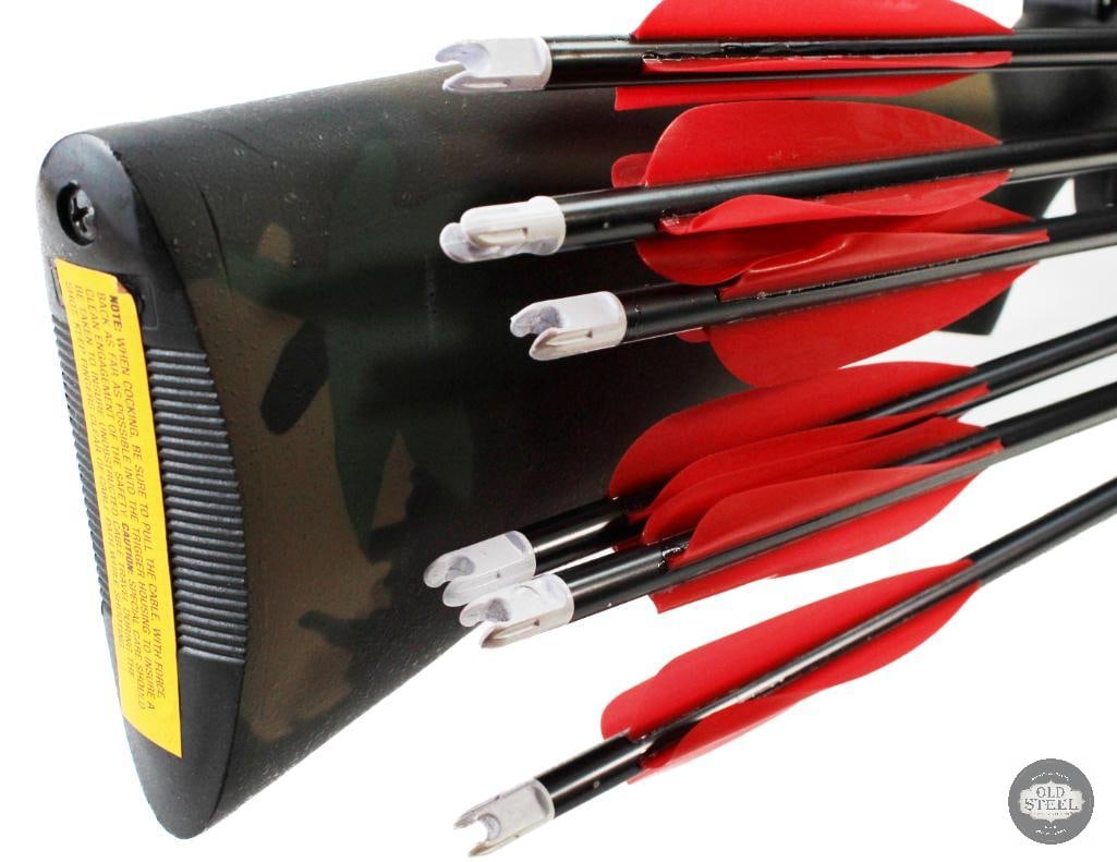 PSE 150 LB Draw Weight Crossbow Kit W/ Arrows, Transport Bag, Glove, Leupold Scope, & Extras - 5