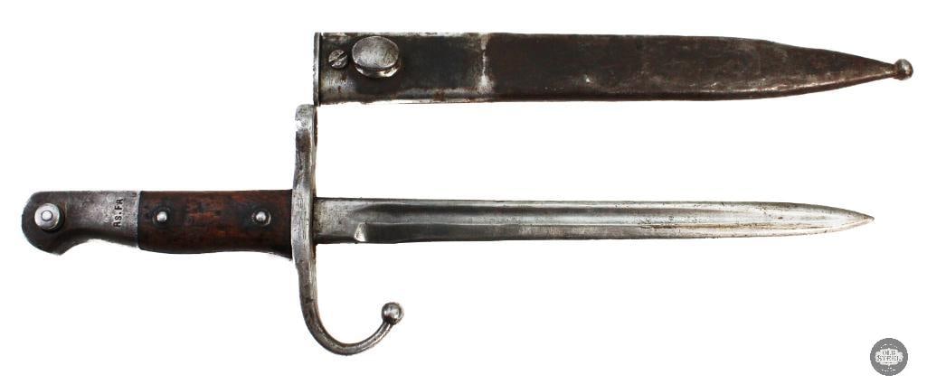 Turkish Masuer 1905 Short Bayonet Bayonet W/ Scabbard (1 of 18)