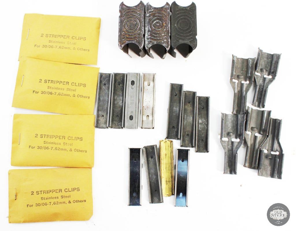 Lot of Misc. U.S. Clips - Stripper Clips & En Bloc Clips: Lot of Misc. U.S. Clips - Stripper Clips & En Bloc Clips THIS ITEM IS AS PICTURED WITH NO FURTHER ATTACHMENTS. ALL SALES ARE FINAL. PLEASE REFER TO THE AUCTION DESCRIPTION, LOT