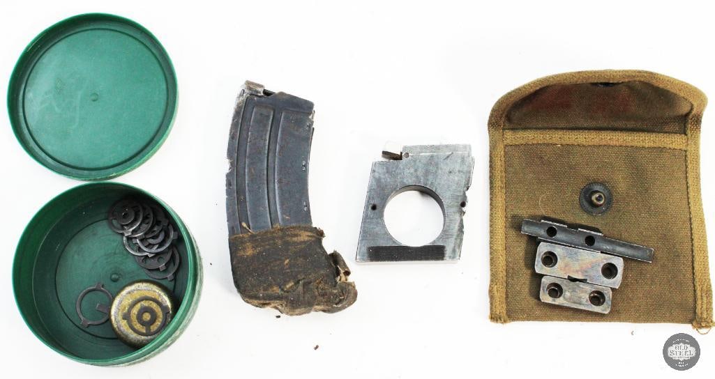 Lot of Misc. 22LR Parts - Magazines, Sights, ETC.: Lot of Misc. 22LR Parts - Magazines, Sights, ETC. THIS ITEM IS AS PICTURED WITH NO FURTHER ATTACHMENTS. ALL SALES ARE FINAL. PLEASE REFER TO THE AUCTION DESCRIPTION, LOT