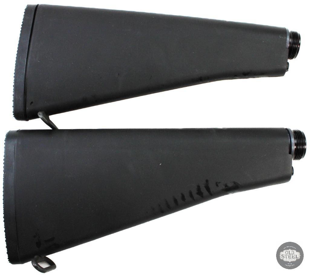 Lot of 2 M16A2 Stocks W/ Buffer Tubes, Spring, & Buffers & One Pistol Grip - 2