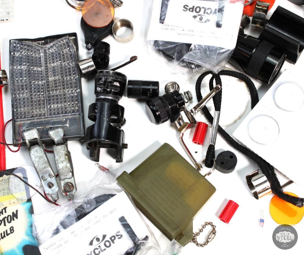 Lot of Misc. Flashlight Parts & Components - 10