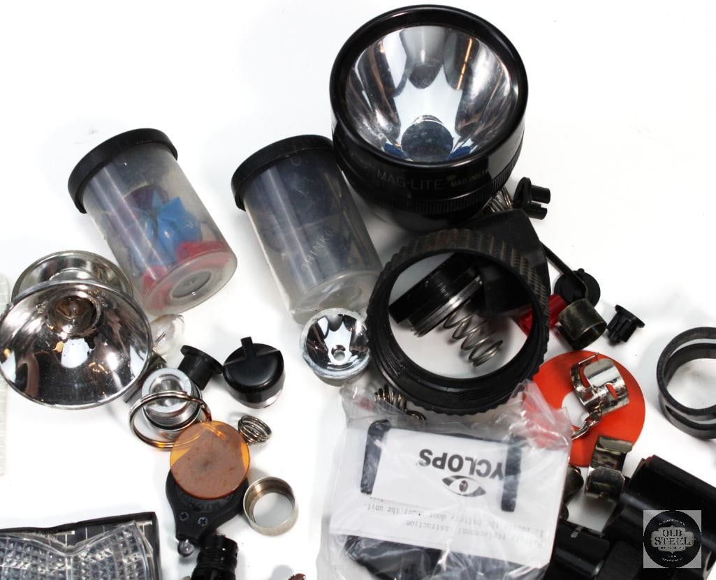 Lot of Misc. Flashlight Parts & Components - 9