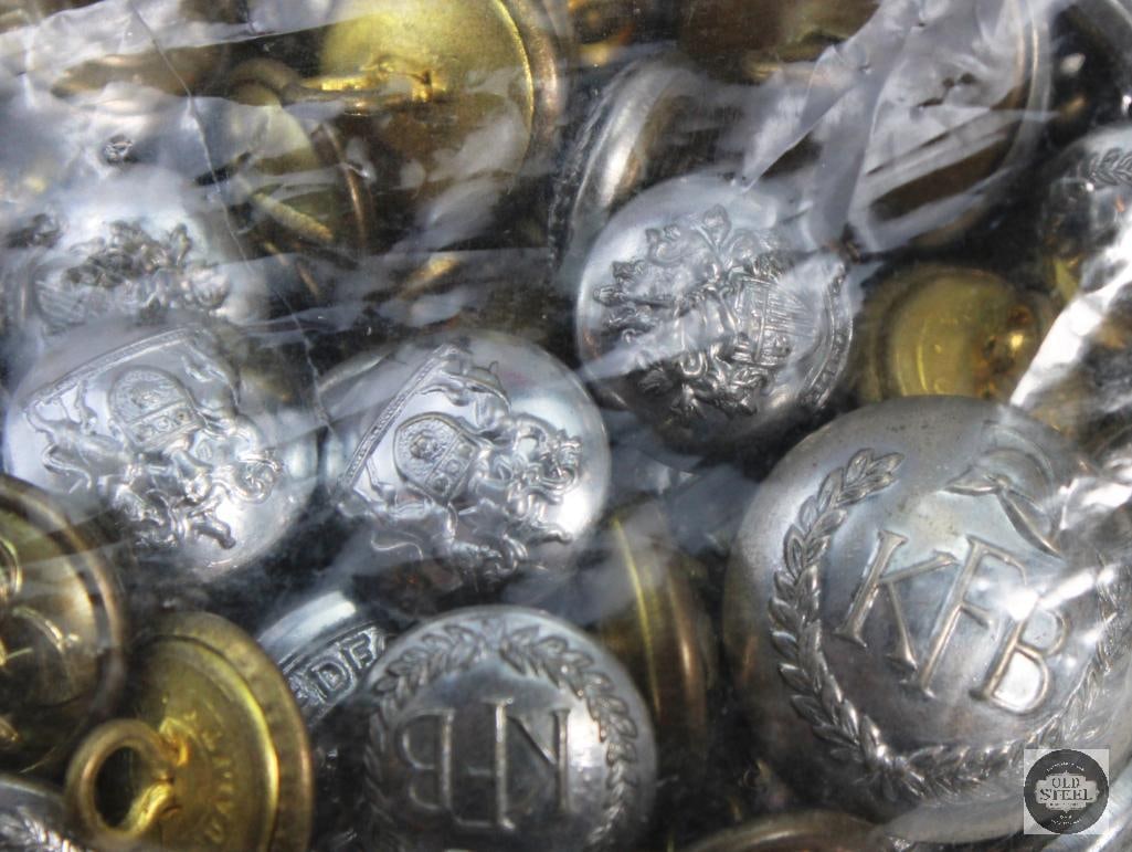 Lot of Misc. European Uniform Buttons - Possible EMS, Military, Etc. - 5