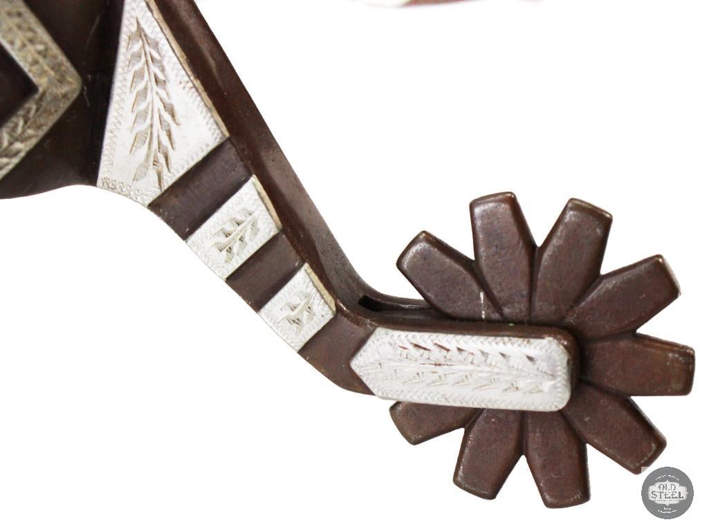 Set of Leather & Steel Cowboy Spurs - 3