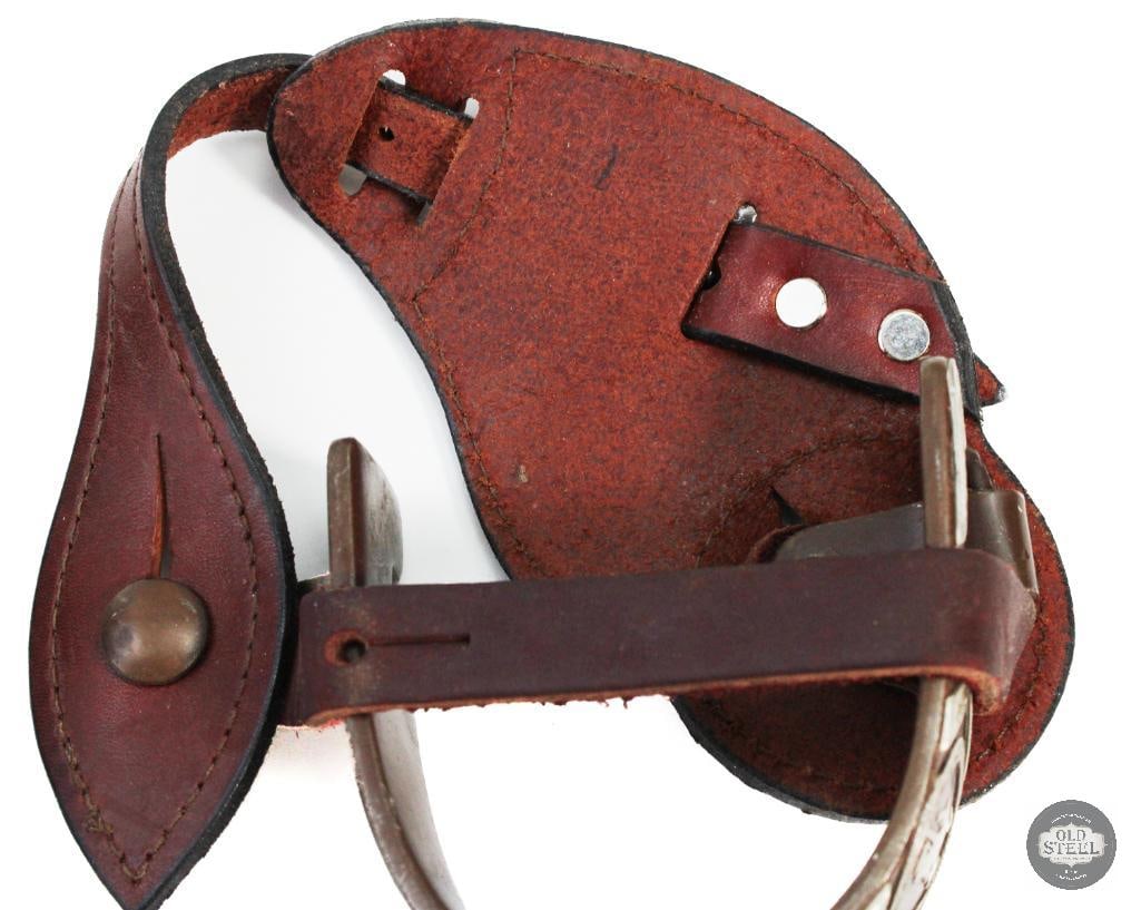 Set of Leather & Steel Cowboy Spurs - 6