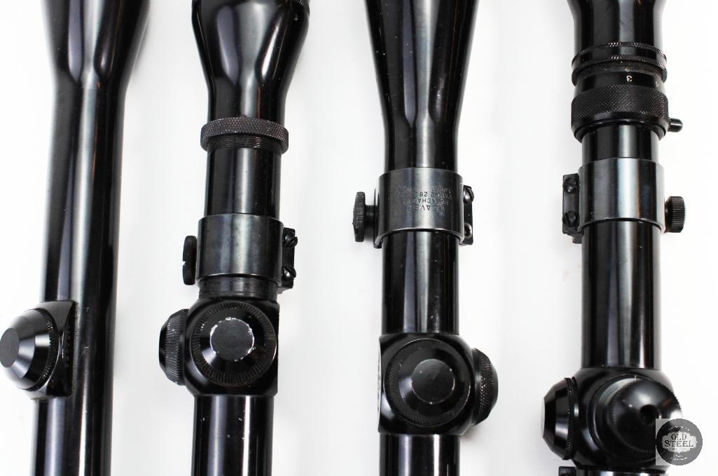 Lot of 4 Vintage Redfield Scopes 4X , 6x, 3-9x - 4