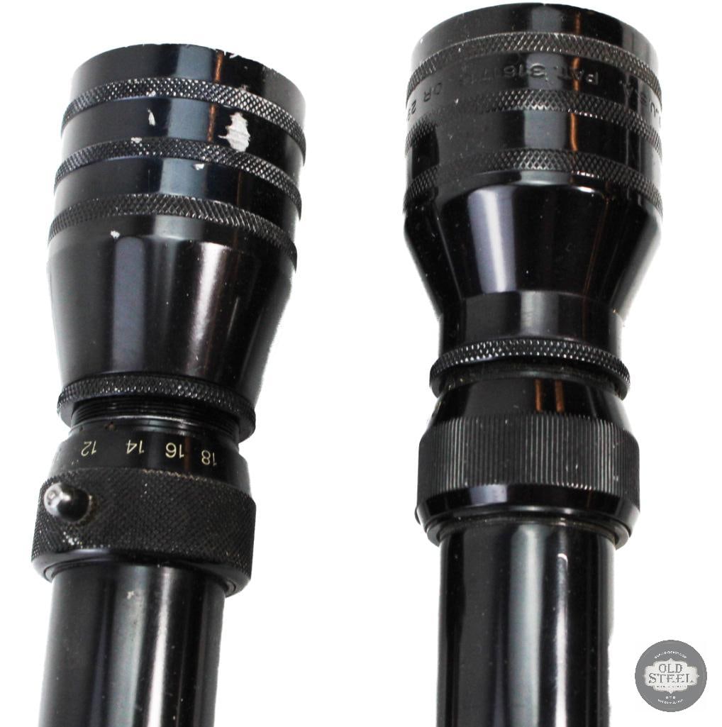 Lot of 2 Vintage Redfield 4/12 & 6-18 Scopes & Parts - 4