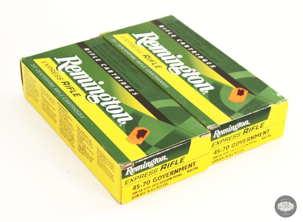 40rds Remington 45-70 Gov't 300gr SJHP Express Rifle Ammunition (1 of 1)