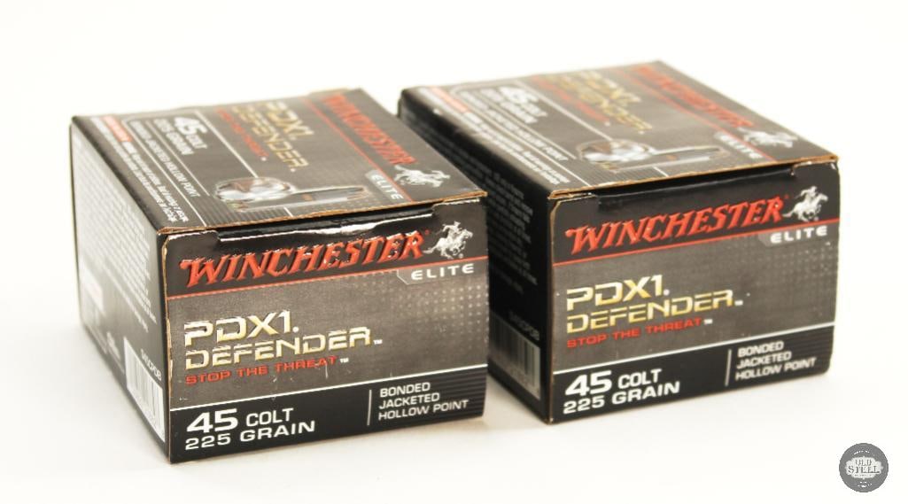40rds Winchester 45 Colt 225gr Bonded JHP PDX1 Defender Ammunition (1 of 1)