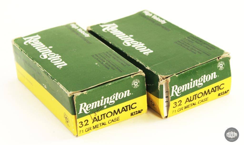 100rds Remington 32 Auto 71gr Metal Case Ammunition (1 of 1)