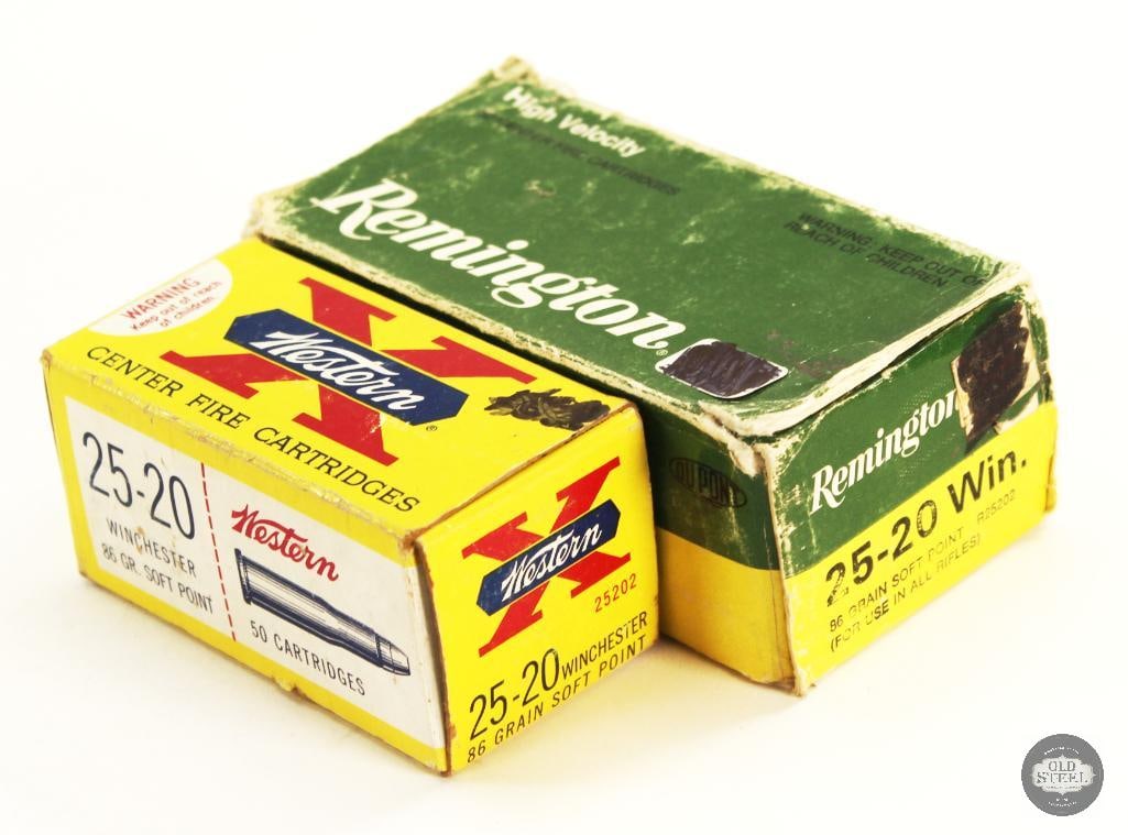100rds 25-20 WIN 86gr SP Ammunition - Remington, Winchester (1 of 1)