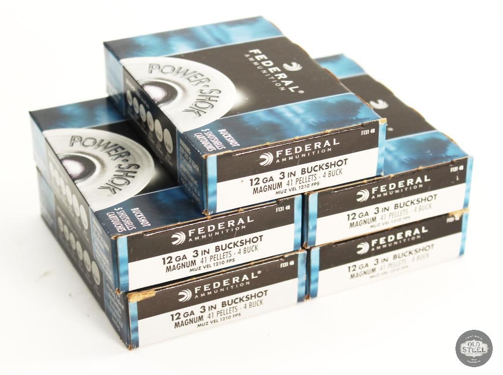 25rds Federal 12ga 3in Buckshot 4 Buck Shotshell Ammunition: 25rds Federal 12ga 3in Buckshot 4 Buck Shotshell Ammunition THIS ITEM IS AS PICTURED WITH NO FURTHER ATTACHMENTS. ALL SALES ARE FINAL. PLEASE REFER TO