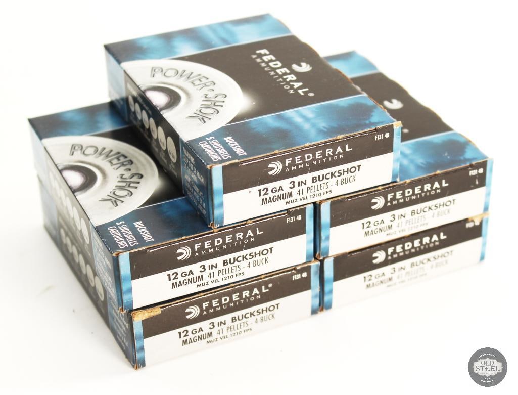 25rds Federal 12ga 3in Buckshot 4 Buck Shotshell Ammunition: 25rds Federal 12ga 3in Buckshot 4 Buck Shotshell Ammunition THIS ITEM IS AS PICTURED WITH NO FURTHER ATTACHMENTS. ALL SALES ARE FINAL. PLEASE REFER TO