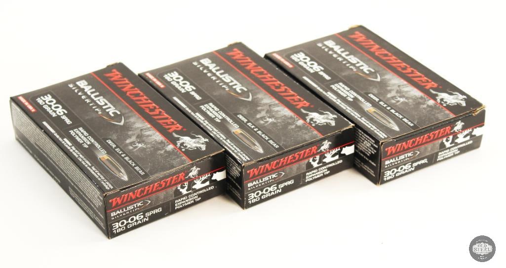 60rds Winchester 30-06 SPRG 180gr Ballistic Silvertip Ammunition (1 of 1)