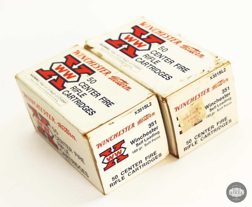 100rds Winchester Super-X 351 Winchester Self Loading 180gr SP Ammunition (1 of 1)
