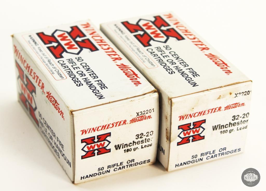 100rds Winchester Western 32-20 WIN 100gr Lead Ammunition (1 of 1)