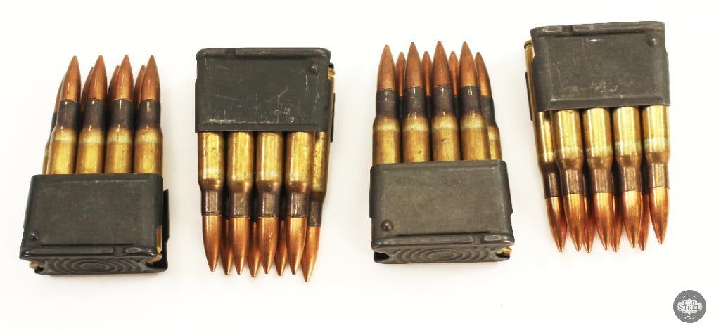 32rds 30-06 SPRG on Clean En Bloc Clips: 32rds 30-06 SPRG on Clean En Bloc Clips THIS ITEM IS AS PICTURED WITH NO FURTHER ATTACHMENTS. ALL SALES ARE FINAL. PLEASE REFER TO THE AUCTION DESCRIP