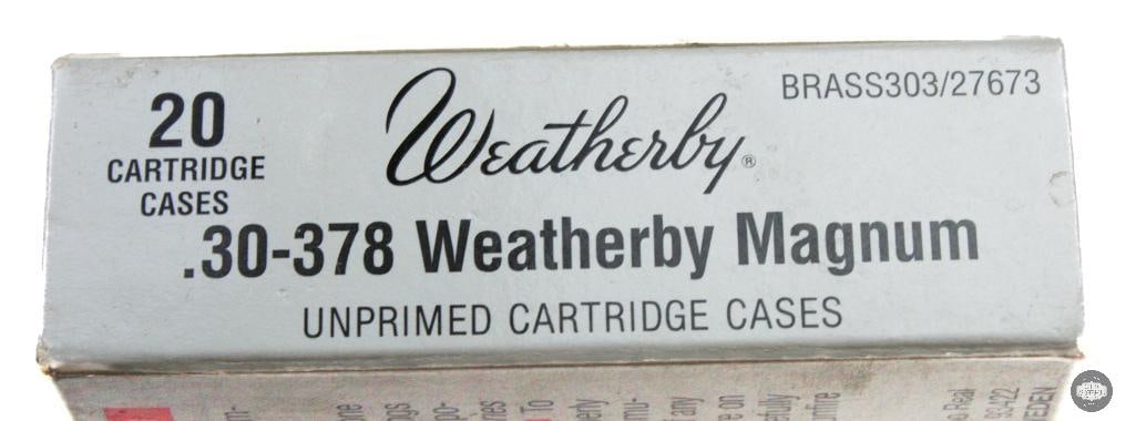 2 Boxes of Primed .30-378 Weatherby Magnum Casings - 3