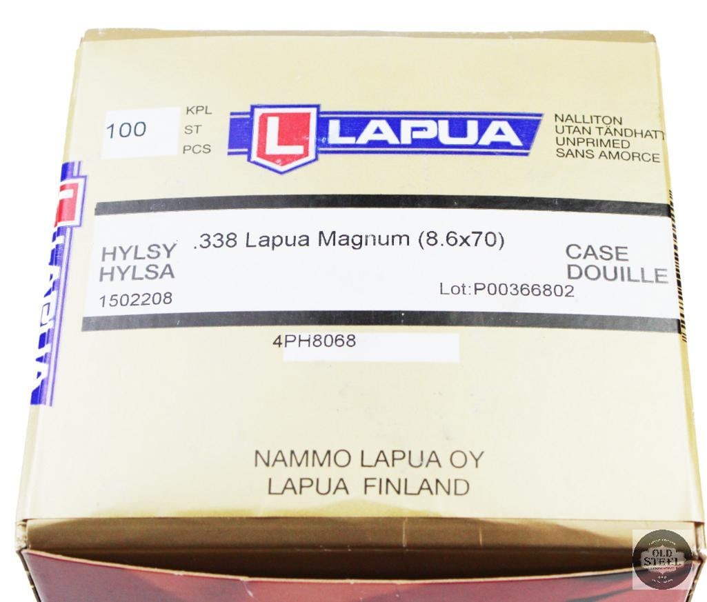 Box of 100 .338 Lapua Magnum Unprimed Casings - 2