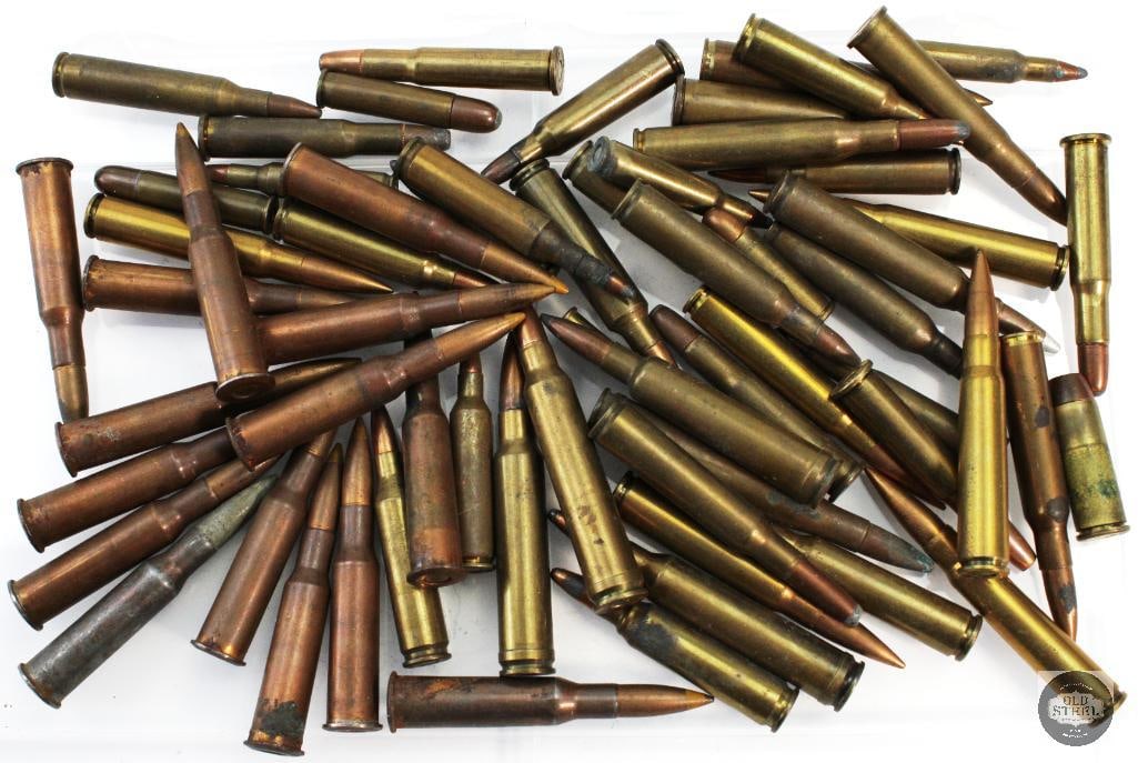 Lot of Mixed Rifle Cartridges 3 LBS: Lot of Mixed Rifle Cartridges 3 LBS THIS ITEM IS AS PICTURED WITH NO FURTHER ATTACHMENTS. ALL SALES ARE FINAL. PLEASE REFER TO THE AUCTION DESCRIPTION