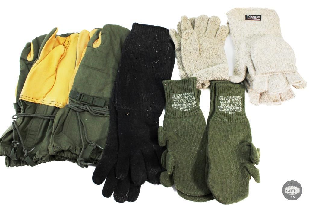 Lot of Misc. Wool Gloves & USGI Mitts - Cold Weather Gear (1 of 4)