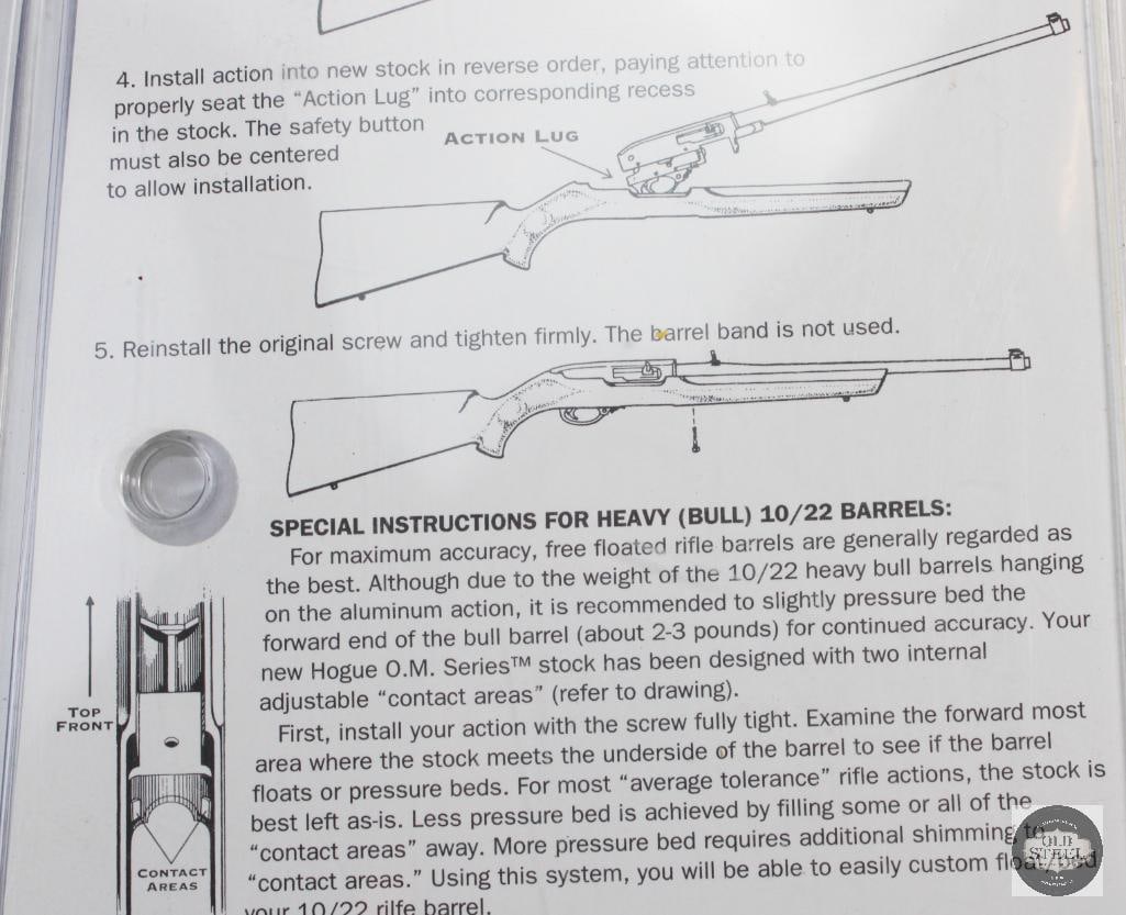 Hogue Ruger 10/22 Rifle Stock - Bull Barrel - 6