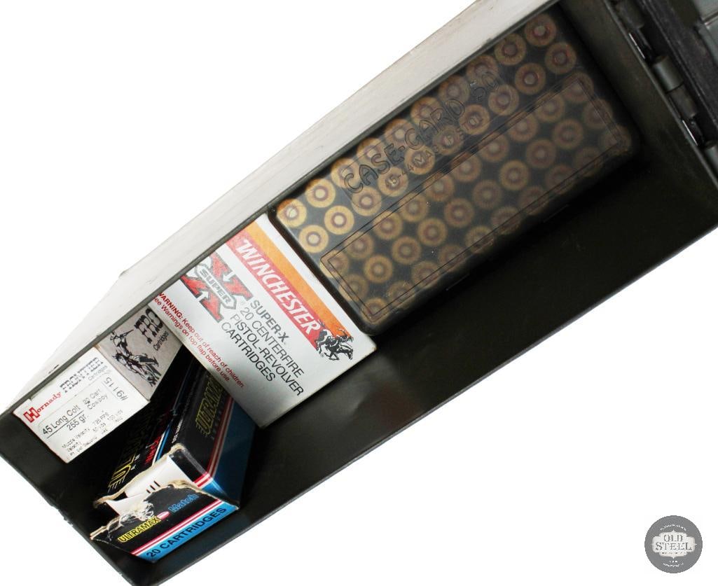 Ammo Can of 150 Rounds of Reloaded 45 Colt Cartridges - SOLD AS COMPONENTS: Ammo Can of 150 Rounds of Reloaded 45 Colt Cartridges - SOLD AS COMPONENTS THIS ITEM IS AS PICTURED WITH NO FURTHER ATTACHMENTS. ALL SALES ARE FINAL. PLEAS