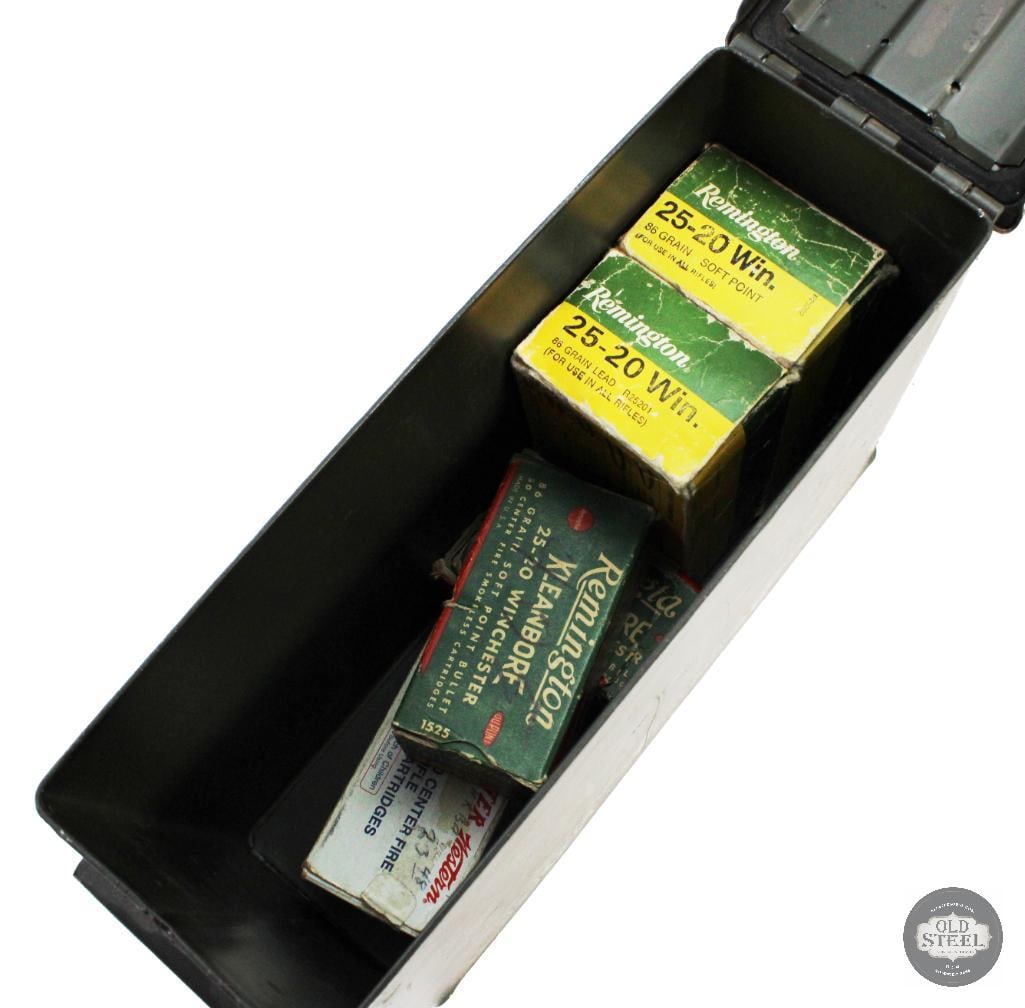 Ammo Can of 136 Reloaded Cartridges of 25-20 Win - SOLD AS COMPONENTS: Ammo Can of 136 Reloaded Cartridges of 25-20 Win - SOLD AS COMPONENTS THIS ITEM IS AS PICTURED WITH NO FURTHER ATTACHMENTS. ALL SALES ARE FINAL. PLEAS