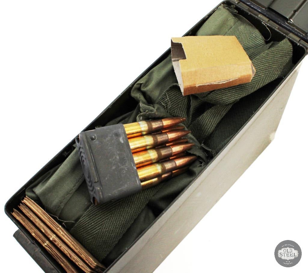 192 Rounds - 4 Bandoliers of M1 Garand M2 Ball W/ Ammo Can - 2