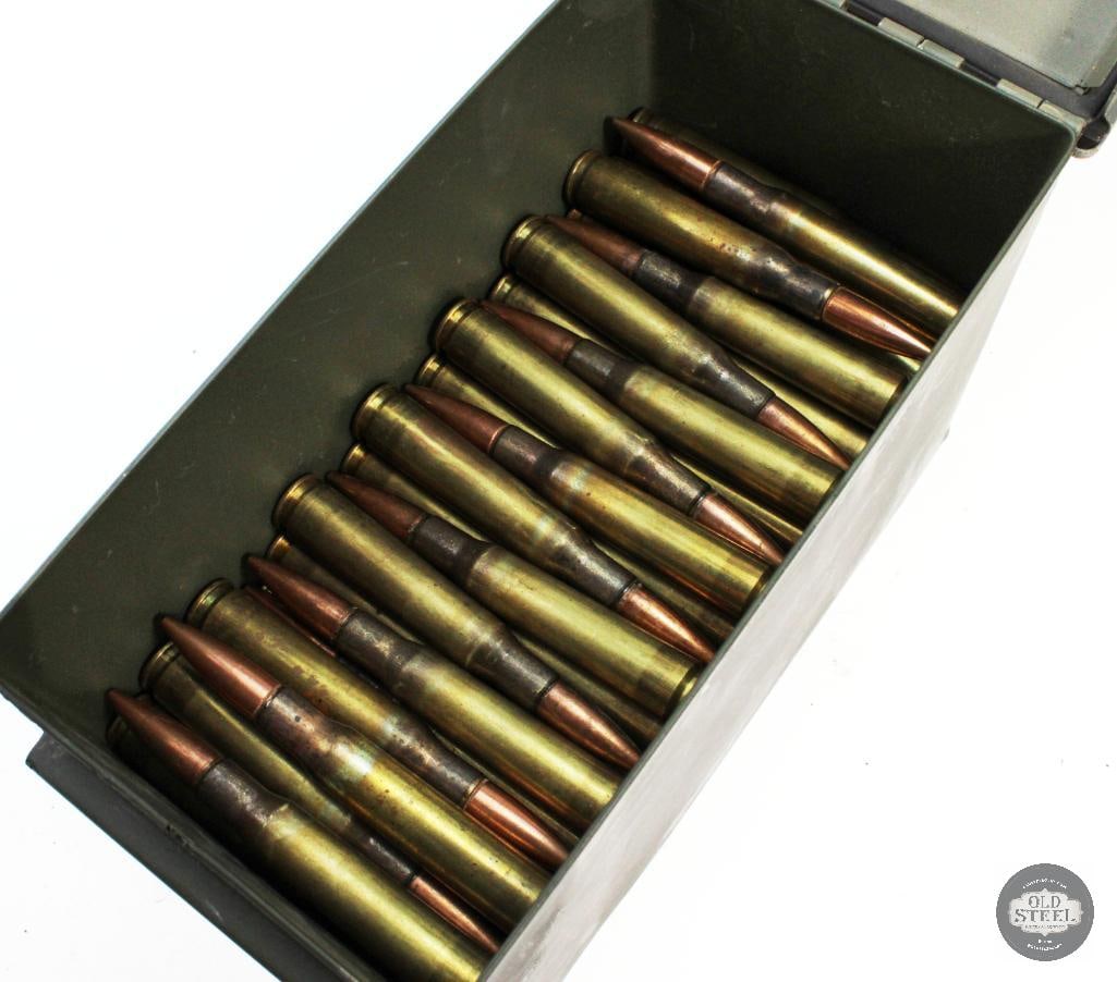 88 Rounds - .50 BMG W/ Ammo Can: 88 Rounds - .50 BMG W/ Ammo Can THIS ITEM IS AS PICTURED WITH NO FURTHER ATTACHMENTS. ALL SALES ARE FINAL. PLEASE REFER TO THE AUCTION DESCRIPTION, LO