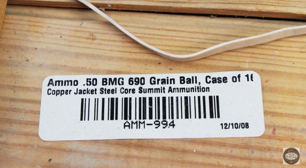 200 Rounds - .50 BMG 690 Grain Summit Ammunition Sealed Case - 4