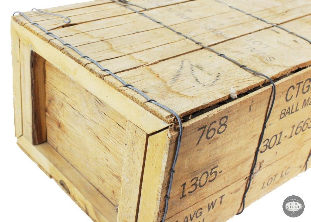 Sealed Wooden Case of 768 Rounds of 7.62 Nato Ammo - 2