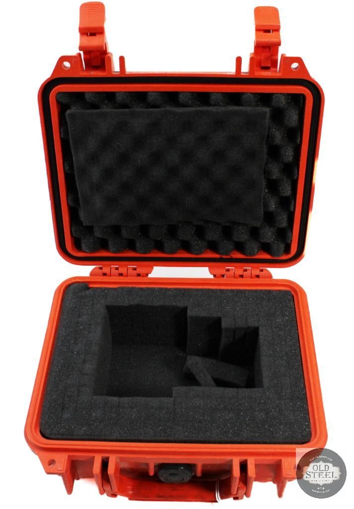 Orange Pelican 1200 Case W/ Foam Liner 4.5 x 9.5 x 10.5 - 2