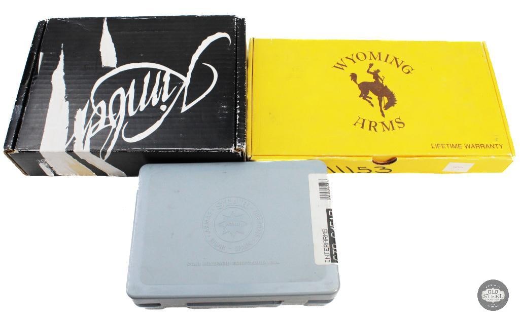 Lot of 3 Pistol Cases, Star, Kimber, Wyoming Arms: Lot of 3 Pistol Cases, Star, Kimber, Wyoming Arms THIS ITEM IS AS PICTURED WITH NO FURTHER ATTACHMENTS. ALL SALES ARE FINAL. PLEASE REFER TO THE AUCTION DESCRIPTION, LOT