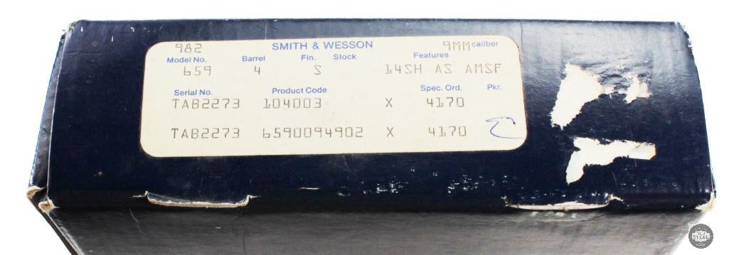 Lot of 4 Smith and Wesson Boxes - Model 37, 63, 5946, 659 - 9