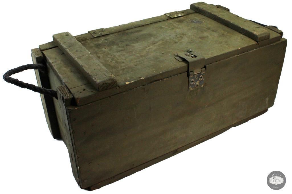 Vintage Wooden Military Ammo Crate - 25 x 12 x 11 in. (1 of 6)