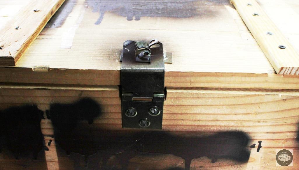 Wooden Ammo Crate With Hinged Lid - 23.5 x 14 x 16 in. - 3