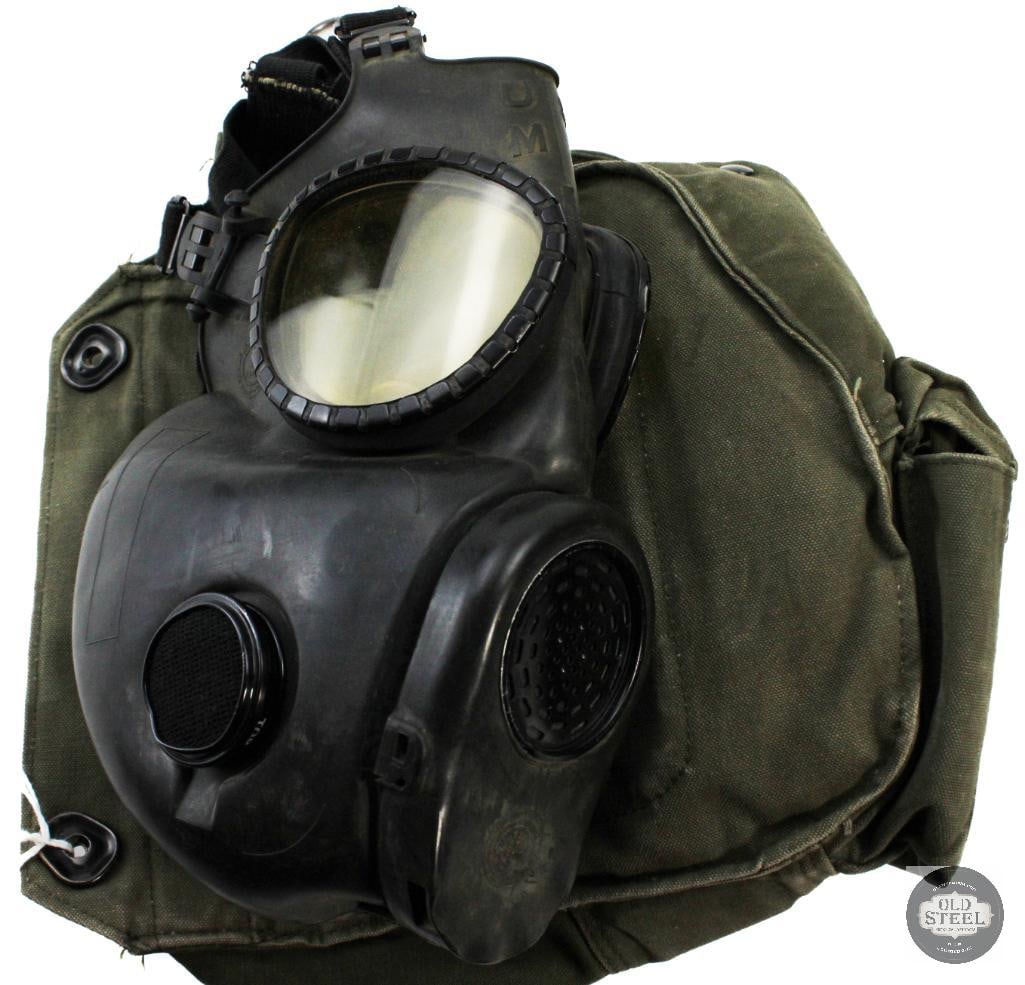Lot of 3 Gas Masks (Two M17) (One Soviet PMK-2) & 7 Empty Decontamination Kit Containers - 9