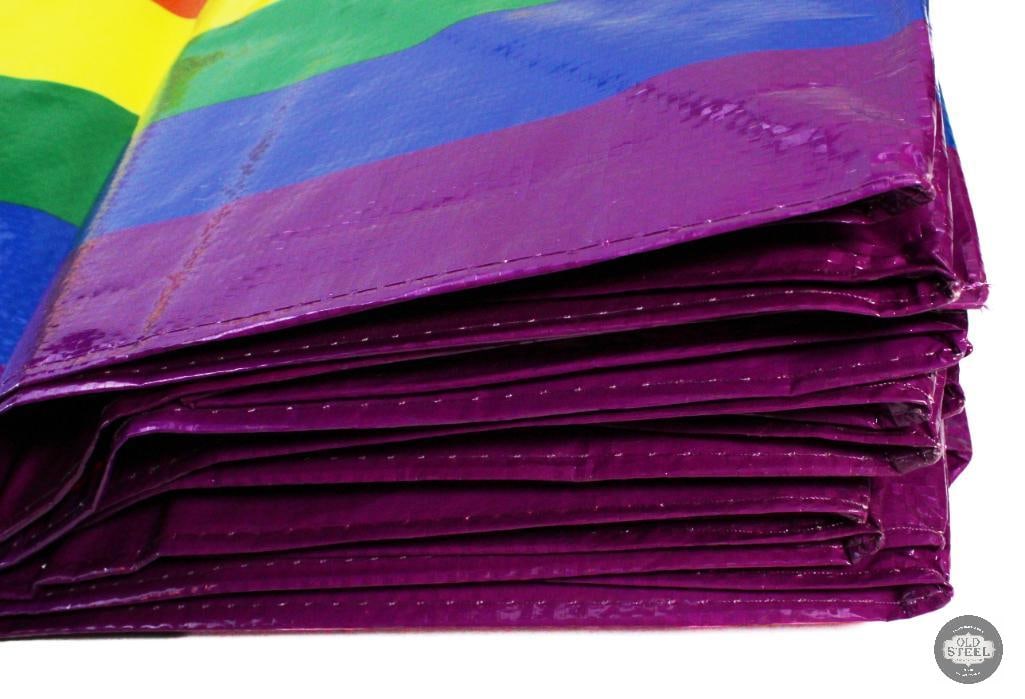 Lot of 8 Large Rainbow Themed Bags With Yellow Handles - 2