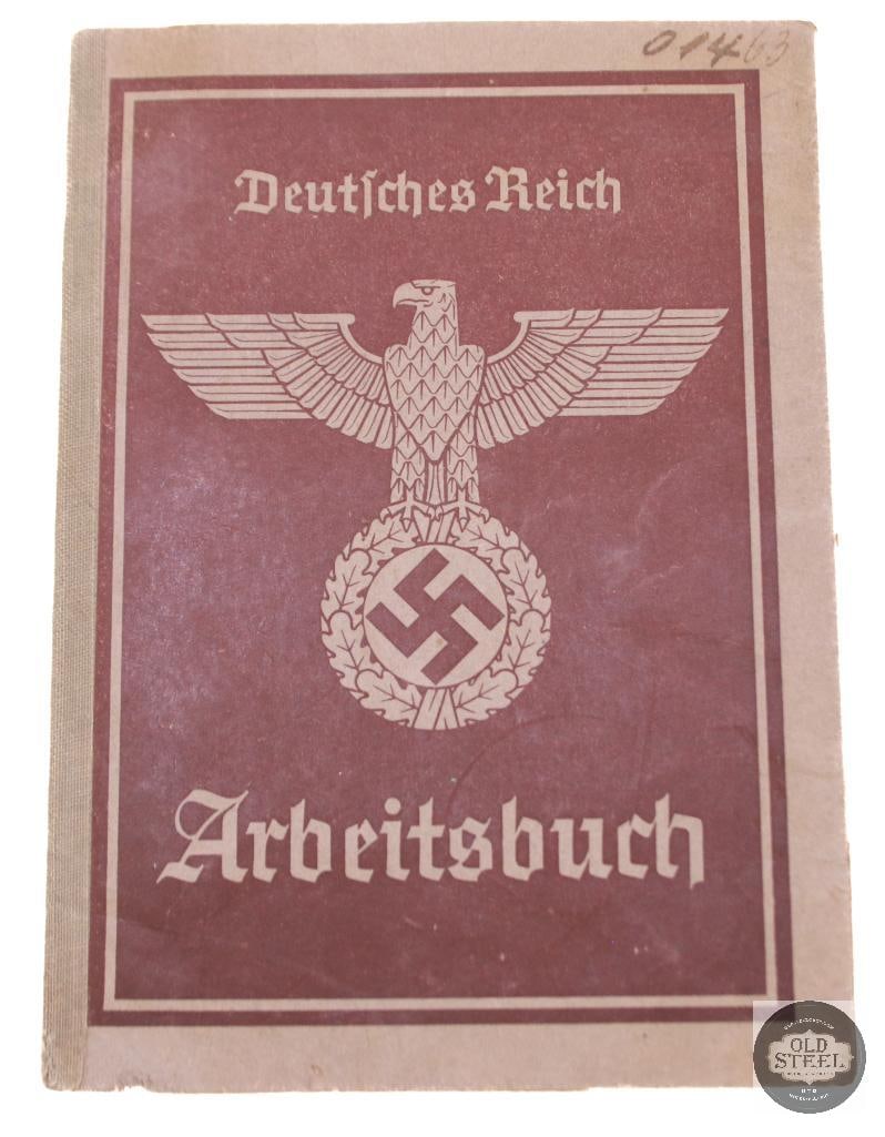 Deutsches Reich Arbeitsbuch - German WWII Employment Record Book: Deutsches Reich Arbeitsbuch - German WWII Employment Record Book THIS ITEM IS AS PICTURED WITH NO FURTHER ATTACHMENTS. ALL SALES ARE FINAL. PLEASE REF