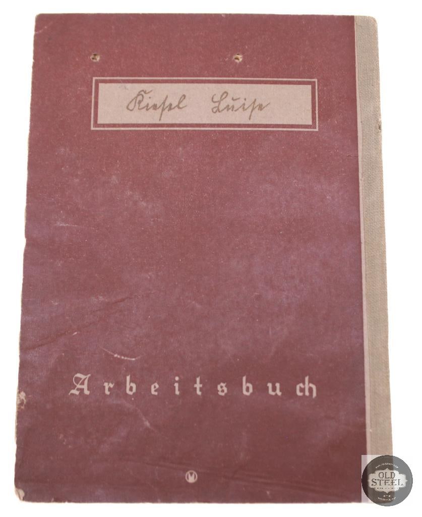 Deutsches Reich Arbeitsbuch - German WWII Employment Record Book - 2