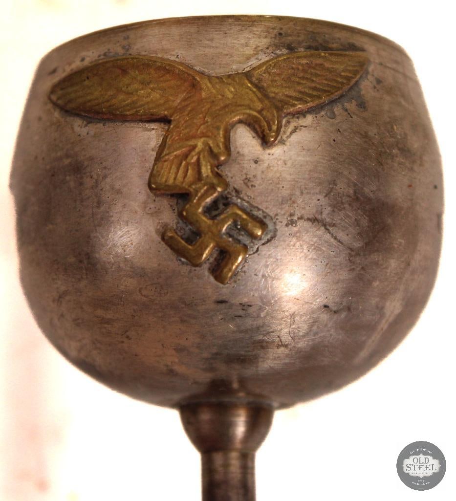 Original German Luftwaffe Eagle Candle Holder/Decorative Cup - 4 Inches Tall - 2