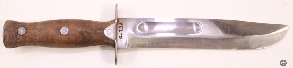 Original U.S. WWII Mexican Fundicion De Artilleria Ka-Bar Style Fighting Knife - 2