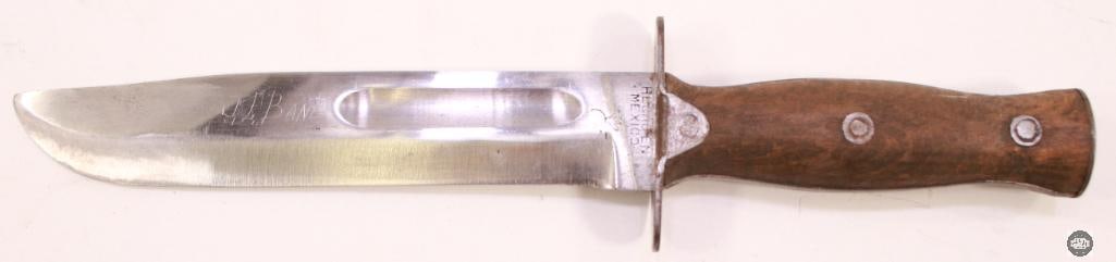 Original U.S. WWII Mexican Fundicion De Artilleria Ka-Bar Style Fighting Knife - 3